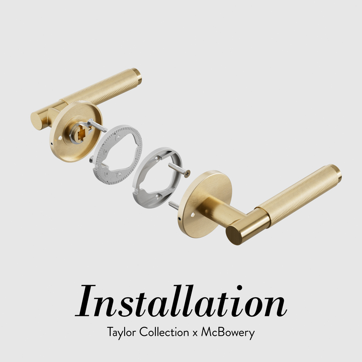 McBowery Taylor Champagne Gold Dummy Interior Door Handle with