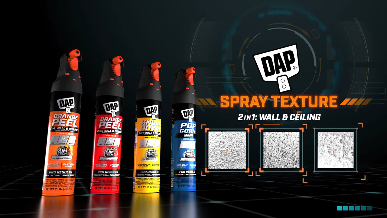 DAP Spray Texture 20 oz. Popcorn Water Based 2in.1 Wall and DAP Spray Texture 20 oz. Popcorn Water Based 2in.1 Wall and