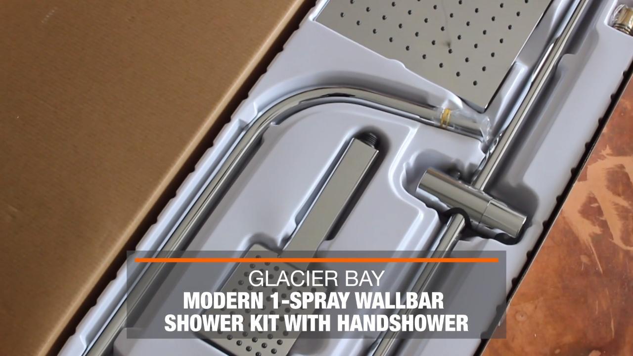 5-Spray Wall Bar Shower Kit in Chrome by Glacier Bay 