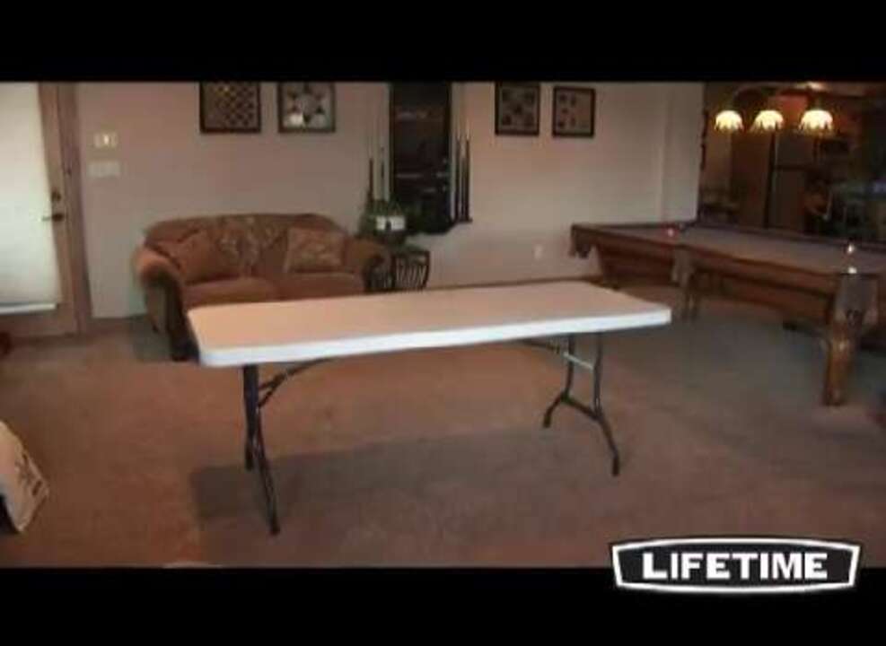 Lifetime Rectangular Folding Tables 2901 6-Ft White Table Top 22 Pack