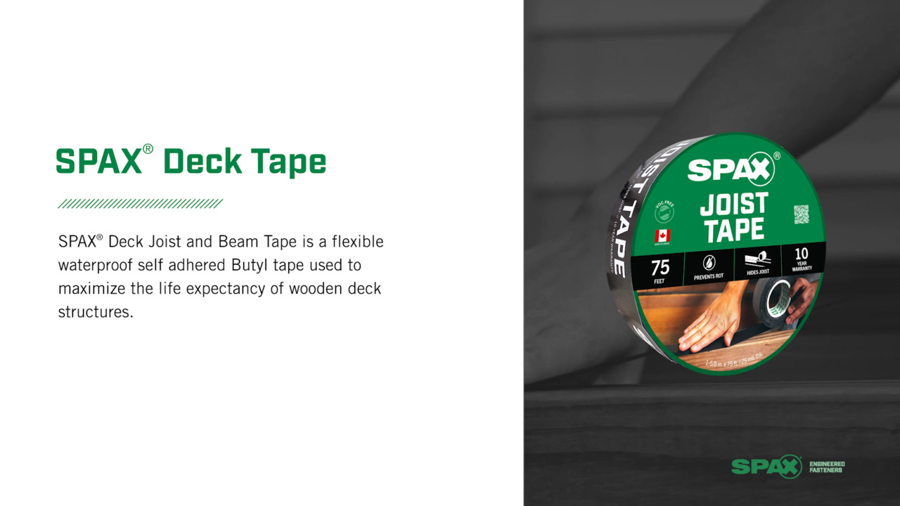 Angel Sar 6 in. x 50 ft. Flashing Deck Joist Butyl Tape, 4-Pack 2'' x 50' Joist Tape for Decking with Anti-Corrosion