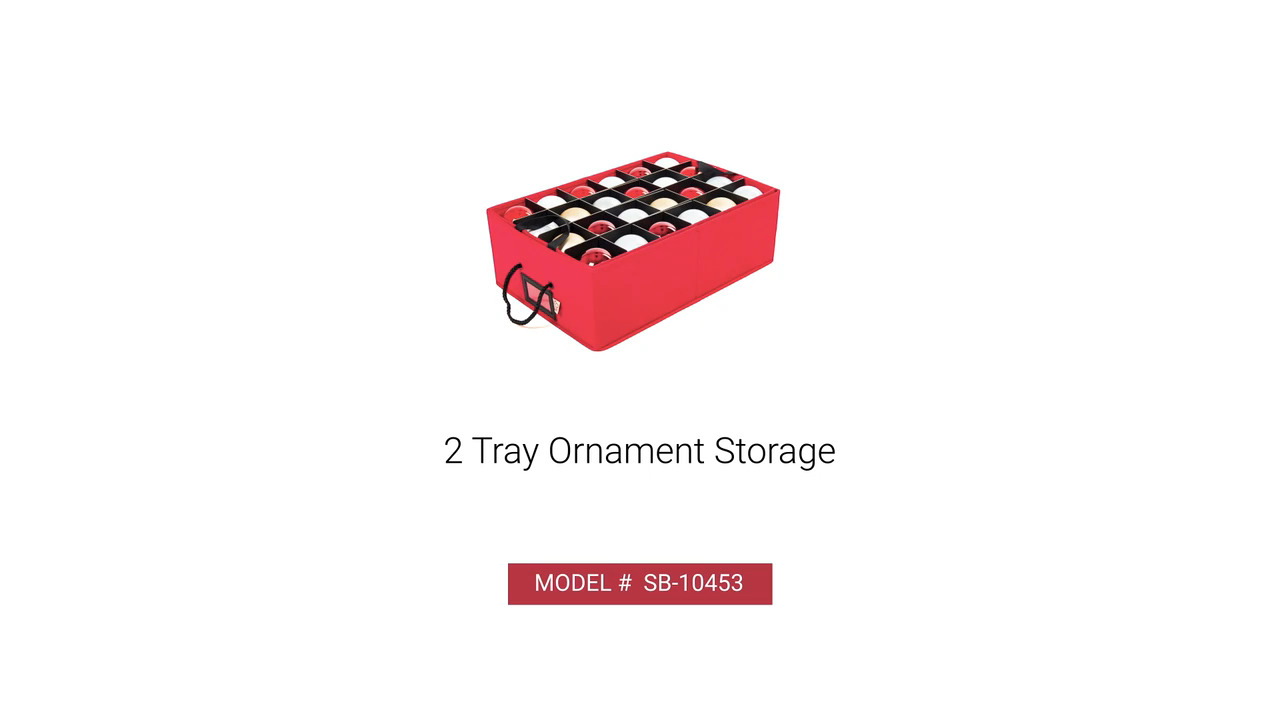 Two Tray Ornament Storage Bag - [Fits 48 Ornaments]