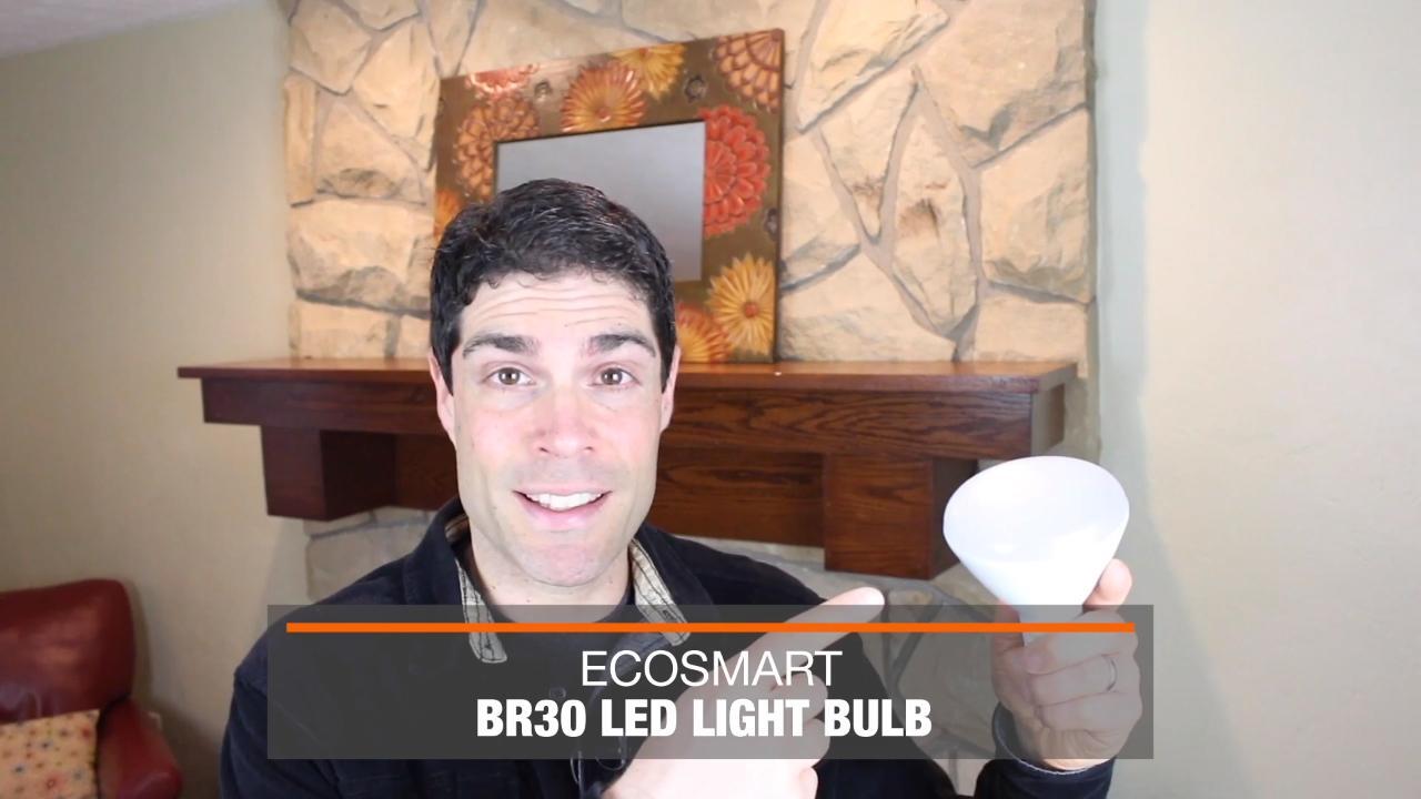 EcoSmart 75-Watt Equivalent BR30 Dimmable Energy Star LED Light Bulb Bright  White (2-Pack) 1003025902 - The Home Depot