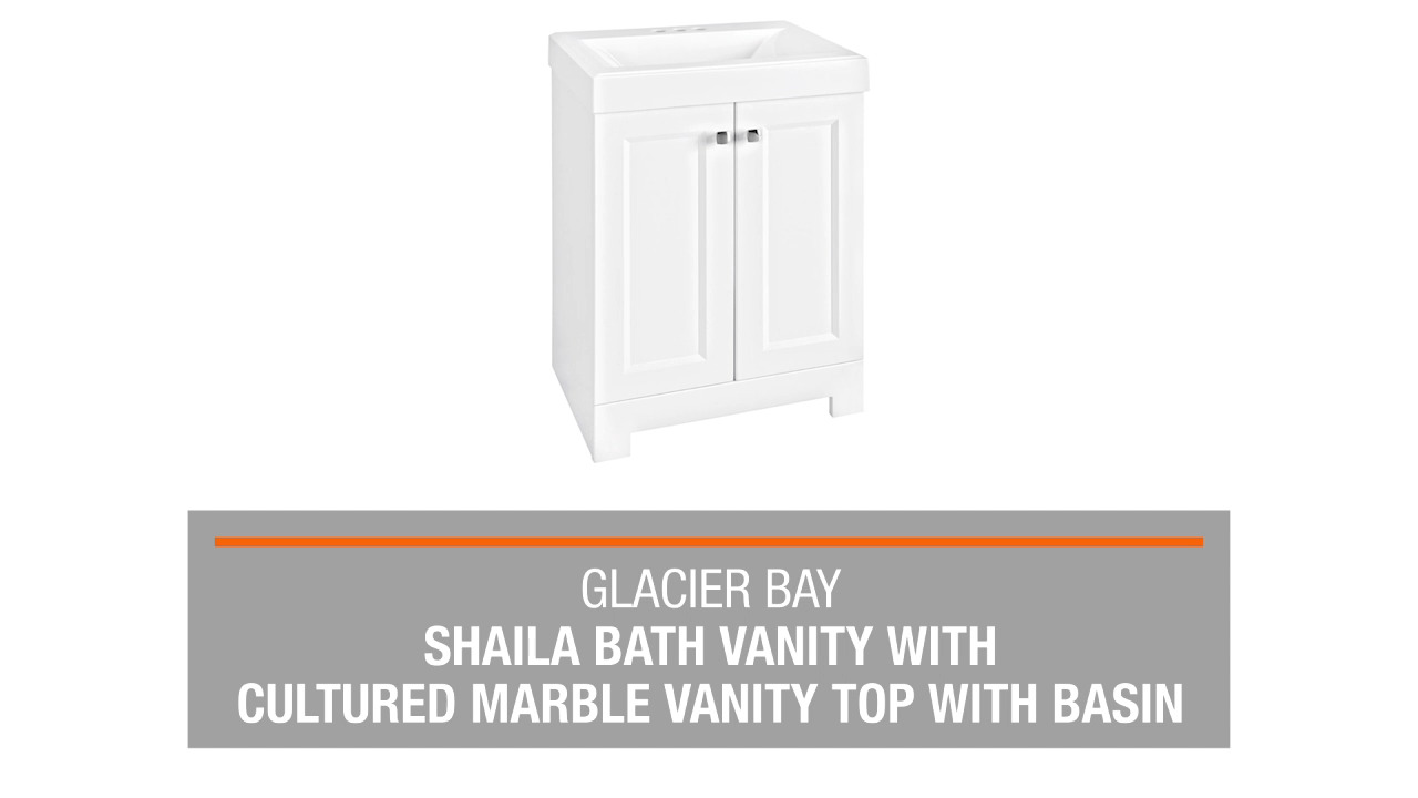Shaila 30.5 in. W Bath Vanity in White with Cultured Marble Vanity Top in White with White Sink