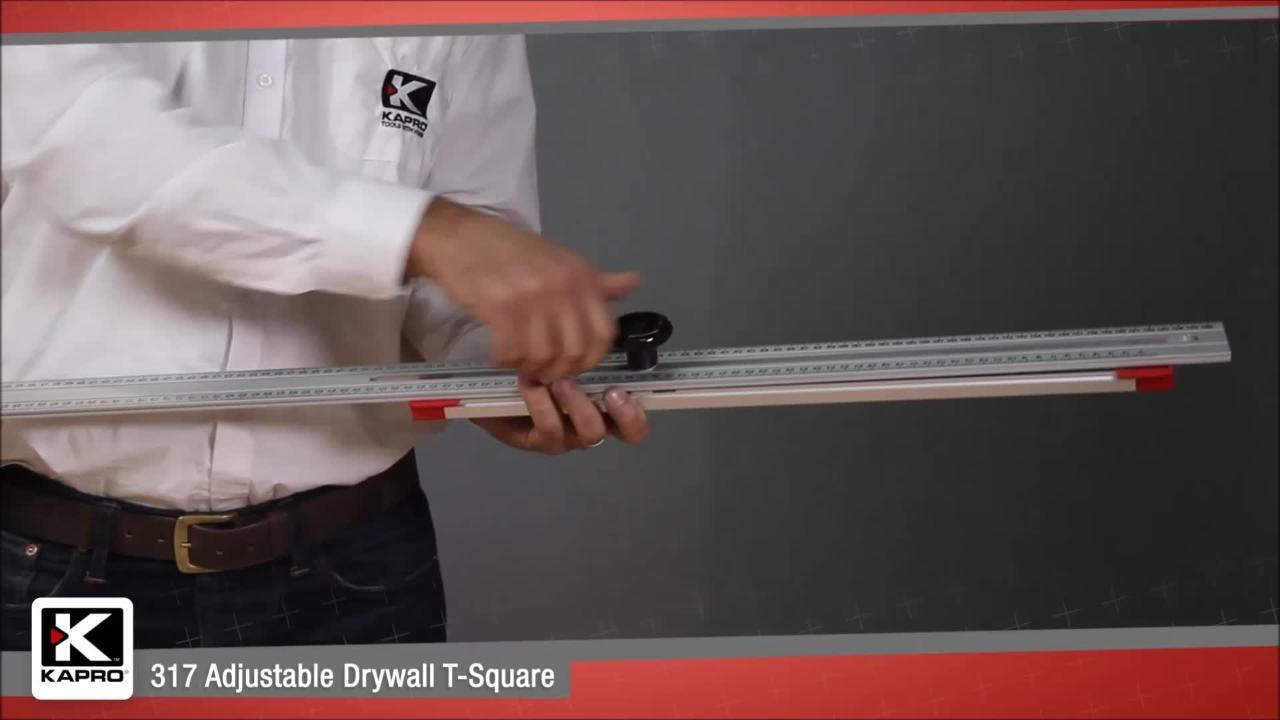 Buy Kapro 317-48-A, 48 Adjustable Drywall T-Square Ruler - Prime Buy