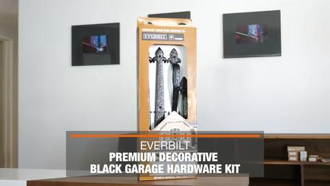 decorative black garage door hardware kit