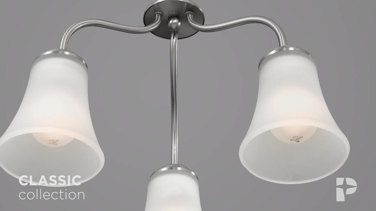 Progress Lighting Classic 3-Light Polished Chrome Traditional Chandelier