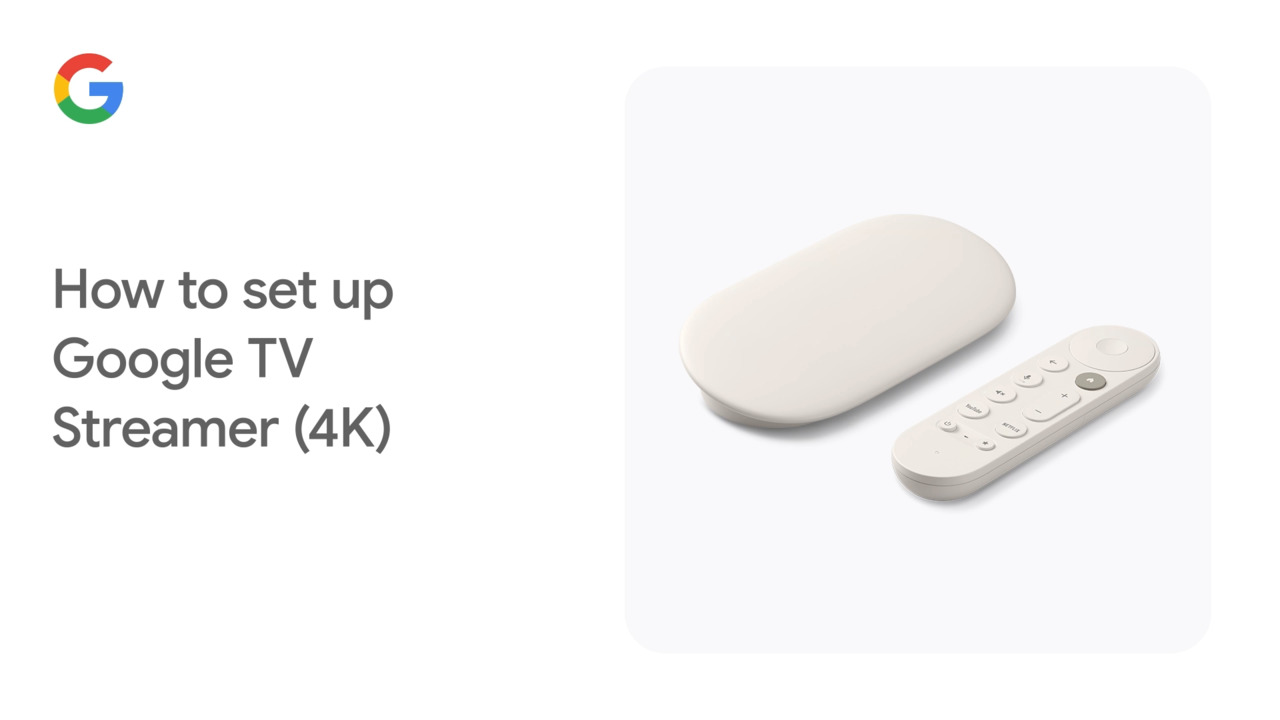 Google TV Streamer (4K) with Voice Remote - Porcelain GA05662-US
