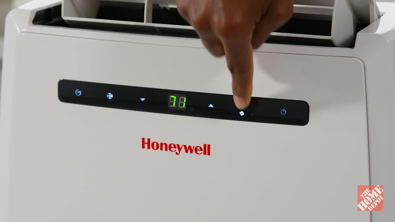 Honeywell 10 000 Btu 115 Volt Portable Air Conditioner With Dehumidifier And Remote Control In White Mn10cesww The Home Depot