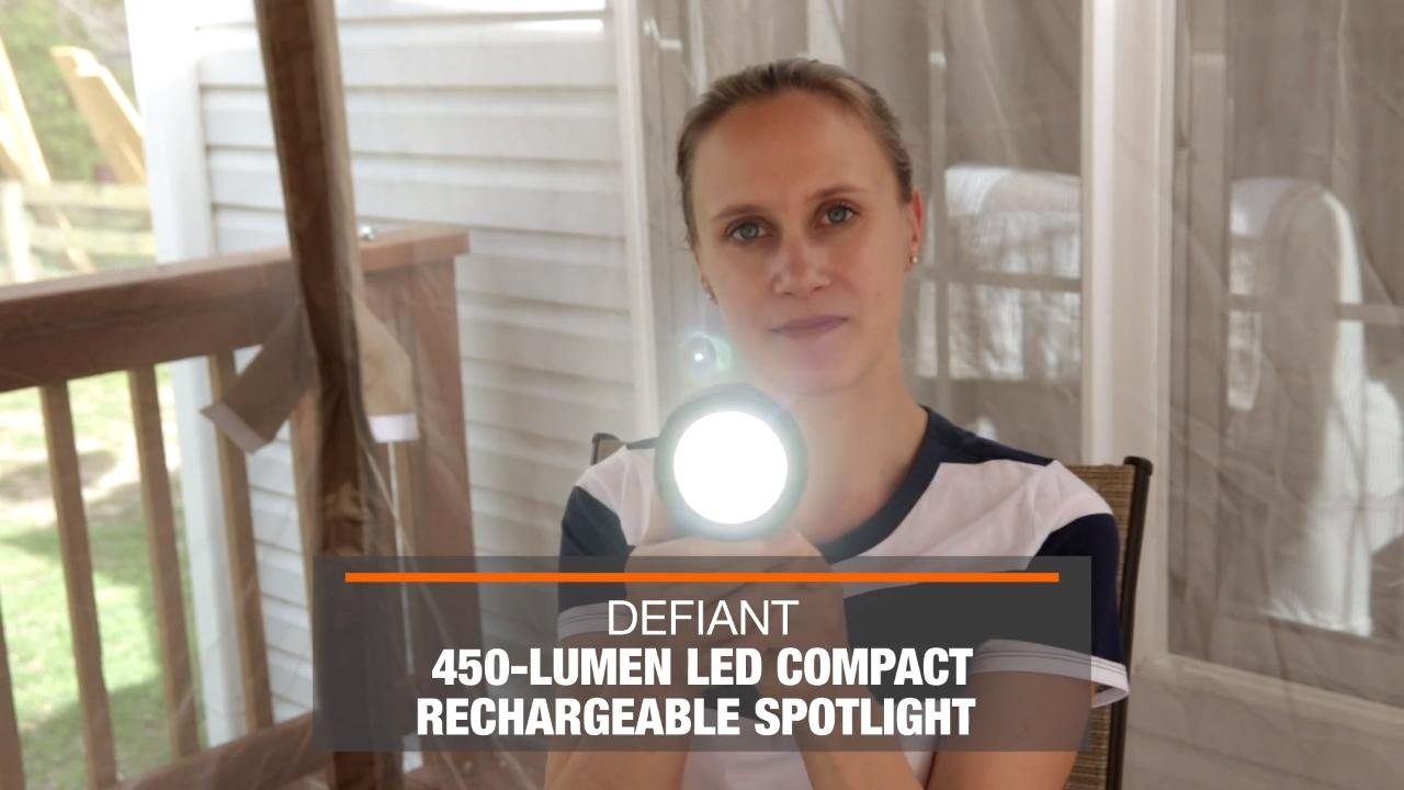 defiant flashlights led rechargeable work spotlight 800 2703 d saschedross AC Adapter Replacement for Model 800-2703-D 800-2703-0 Stow one in your car Defiant 450 Lumen LED Compact