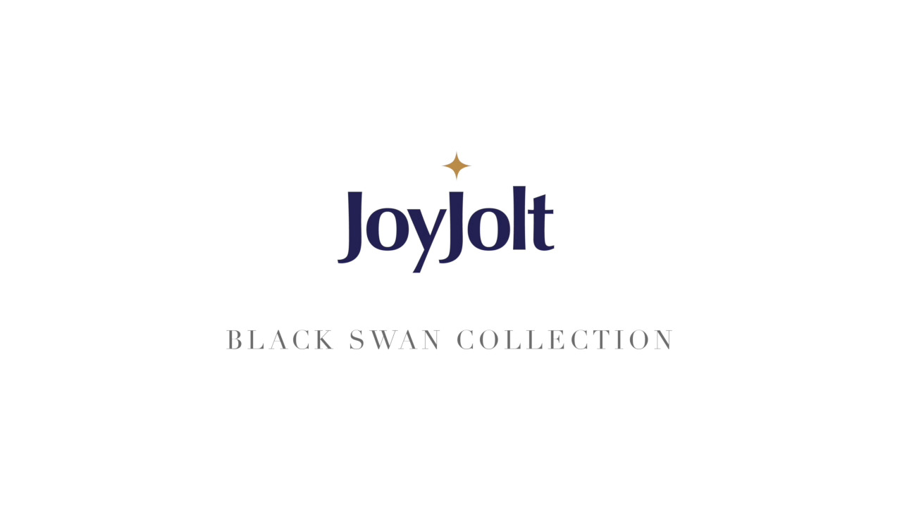 JoyJolt Black Swan Champagne Glasses (Set of 2)
