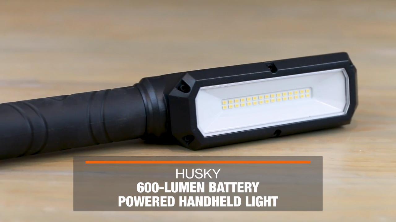 Husky 600-Lumen Battery Handheld Light K60227 - Home Depot