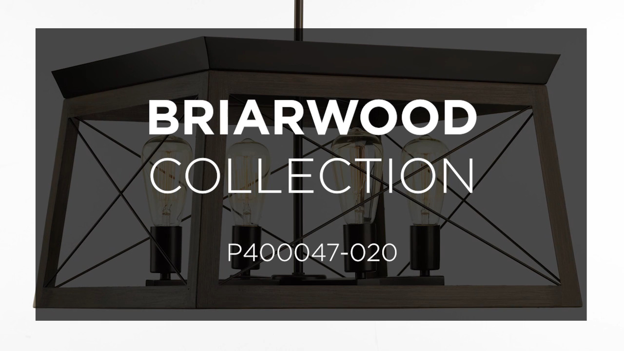 Progress Lighting Briarwood 5-Light Gray Farmhouse Chandelier