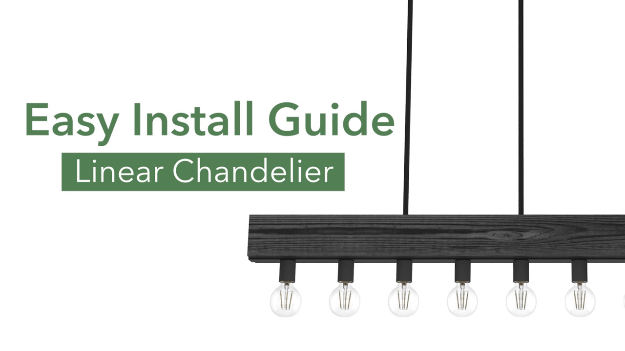 Hunter Saddlewood 10 Light Natural Iron Linear Chandelier