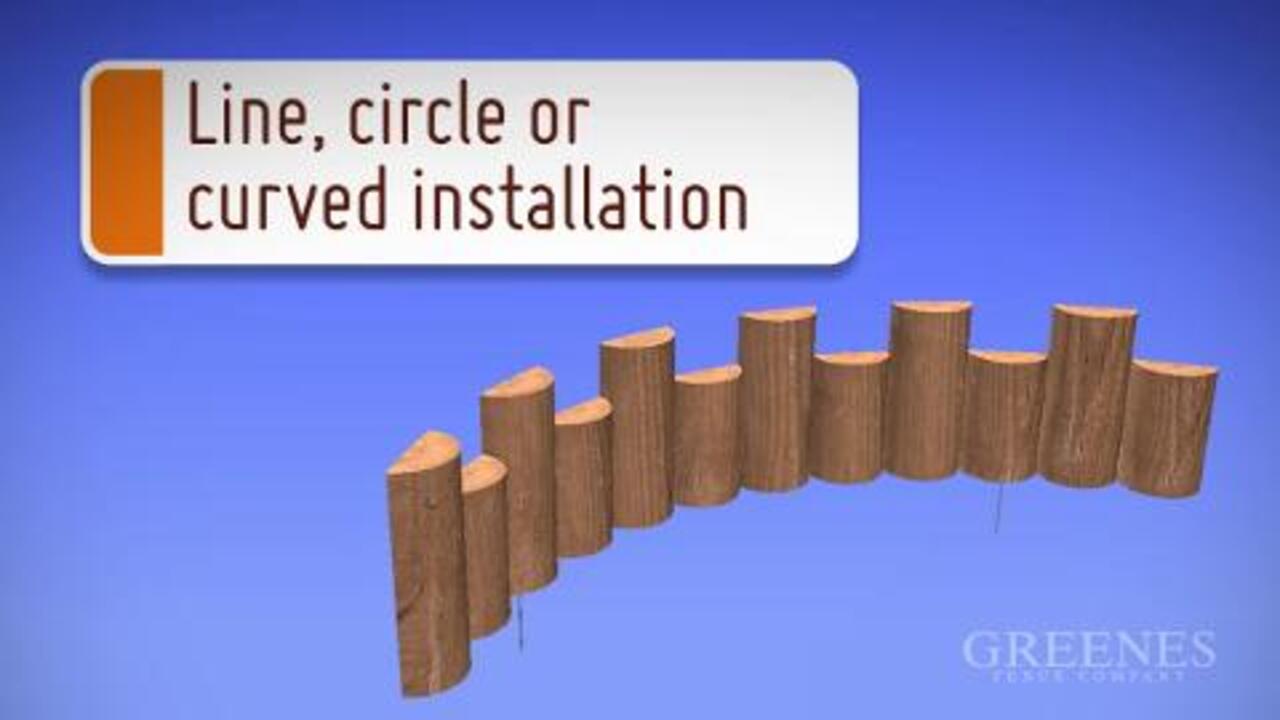 Vigoro - 3 ft. Wooden Half-Log Landscape Edging