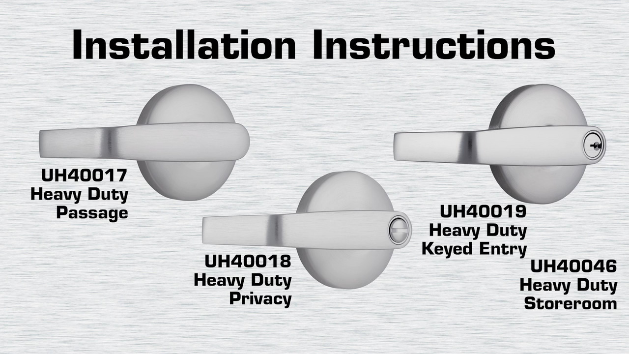 Heavy Duty Commercial Cylindrical Passage (Bed/Bath) Lever ADA UL 3-Hour Fire ANSI Grade 2 Satin Chrome
