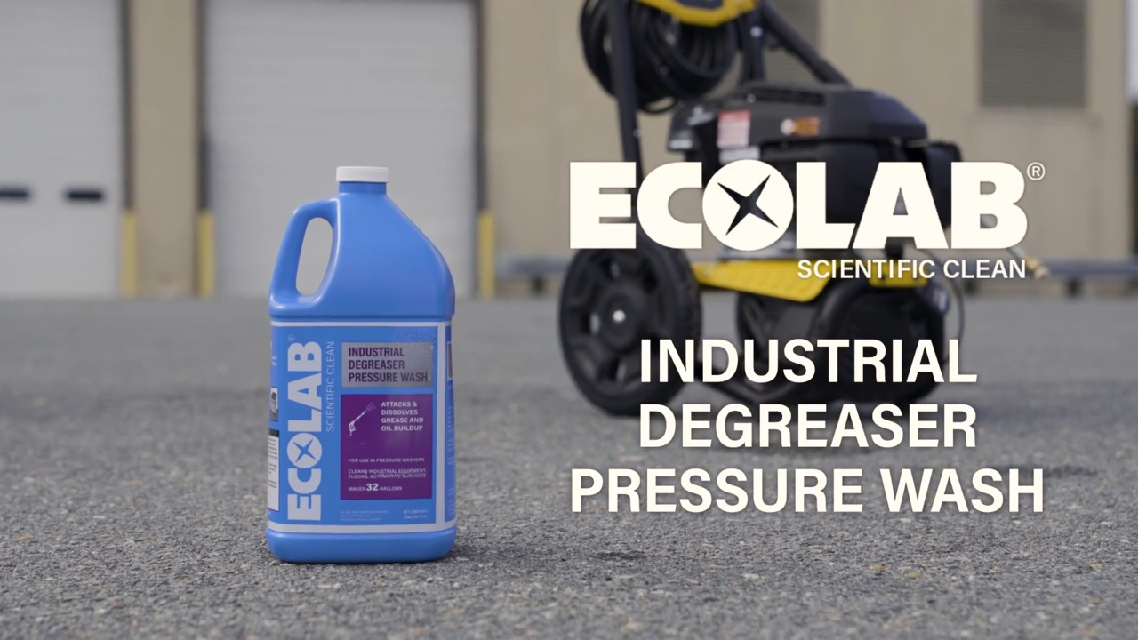 ECOLAB - 1 Gal. Industrial Degreaser Pressure Wash Concentrate, Advanced cleaning for Commercial, Automotive and Equipment