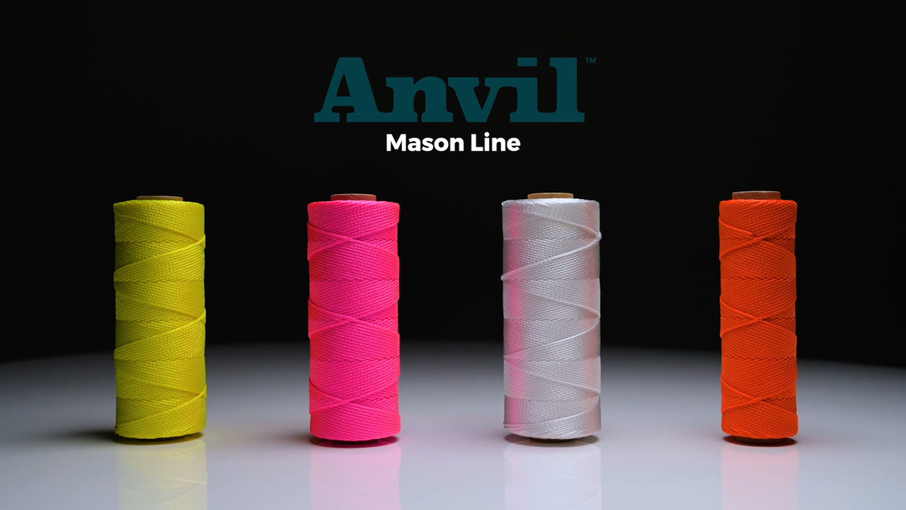 Anvil 500 ft. Fluorescent Yellow Braided Nylon Mason's Line 57476 - The Home  Depot