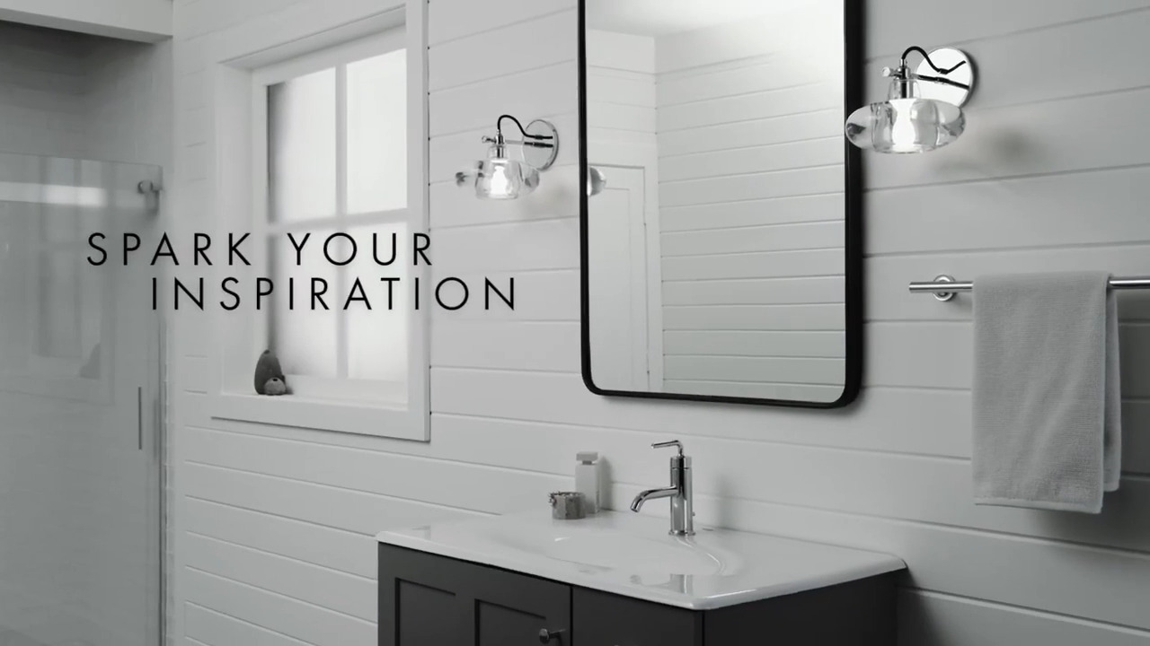 KOHLER Hauksbee 3-Light Black with Brass Trim Linear Chandelier