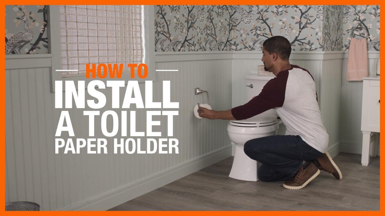 How to remove and install a toilet roll holder 