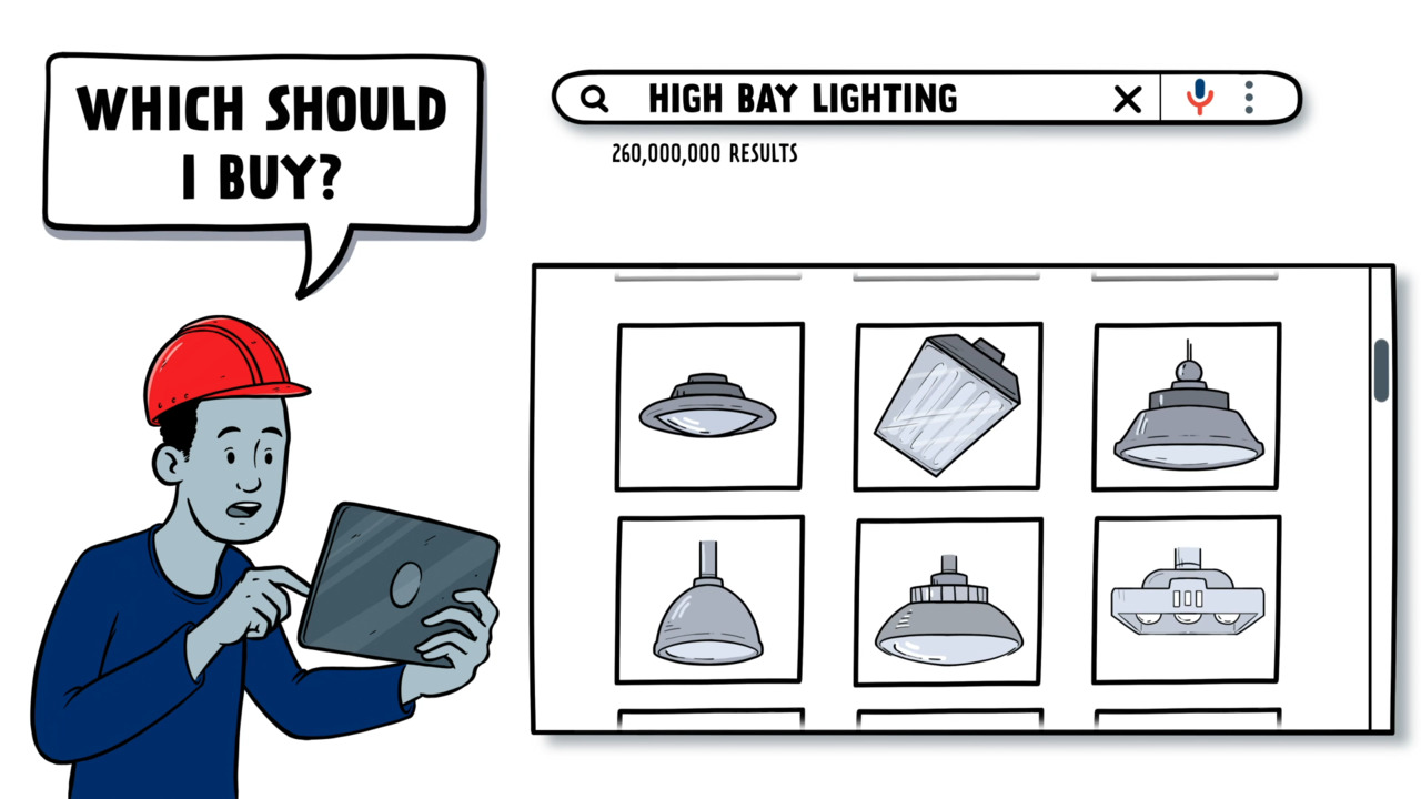 Contractor Select 1.9 ft. 400-Watt Equivalent Integrated LED Dimmable White  High Bay Light, 4000K