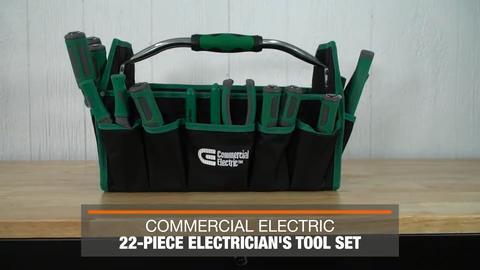 Commercial Electric 22-piece Electricians Tool Set-ce180607 - The Home Depot