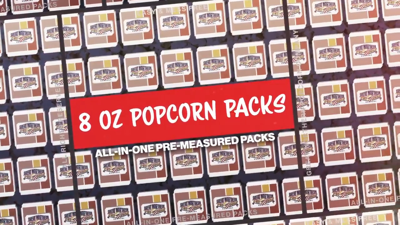 Case of 40 Great Northern Popcorn Premium 8 Ounce Popcorn Portion Packs 