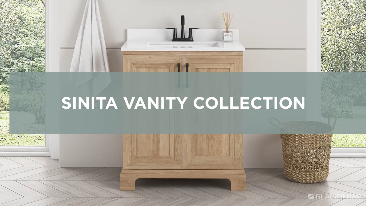 Glacier Bay Sinita 42 in. Single Sink Freestanding Weathered Tan