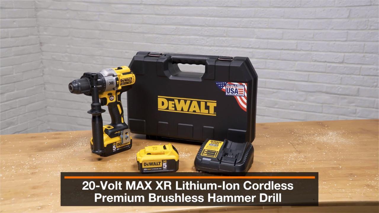 DEWALT 20-Volt MAX XR Cordless Brushless 3-Speed 1/2 in. Hammer 