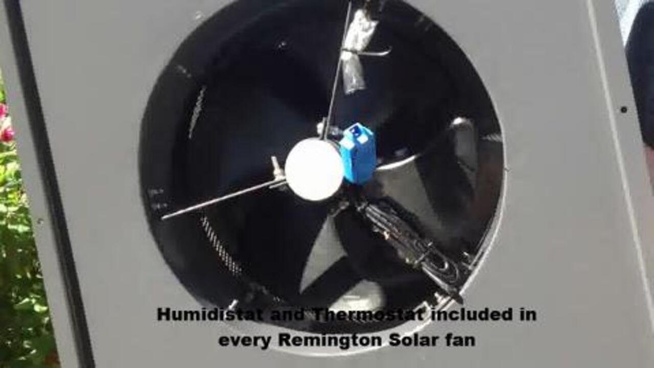 30-Watt 1550 CFM Black Solar Powered Attic Fan