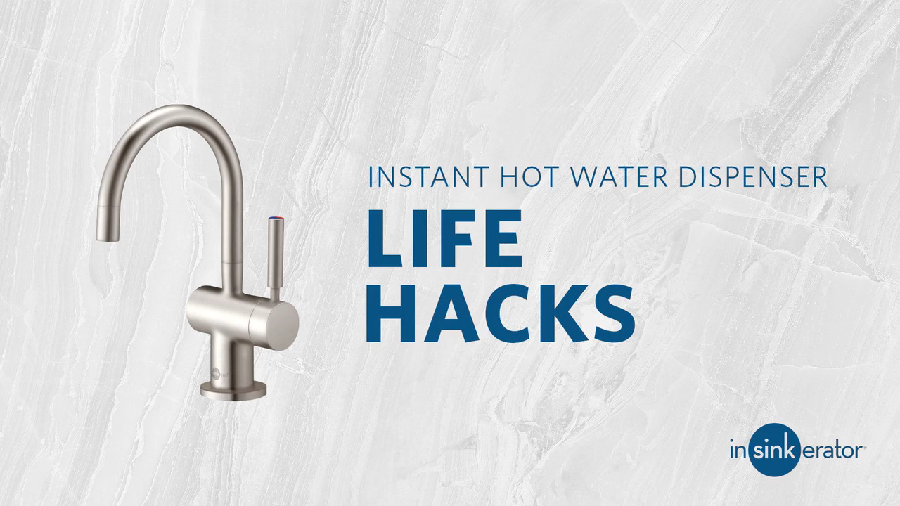 InSinkErator - Contemporary Instant Hot Water Dispenser, 8.4 in., 2-Handle Kitchen Faucet in French Gold