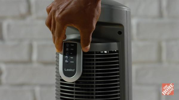 Lasko Wind Curve 42 in. 3-Speed Oscillating Platinum Tower Fan with Fresh  Air Ionizer and Remote Control 2551 - The Home Depot