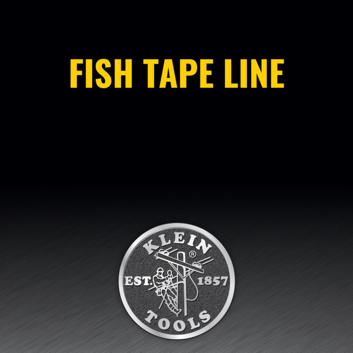 Klein Tools 56350 Fiberglass Fish Tape with Spiral Steel Leader 50