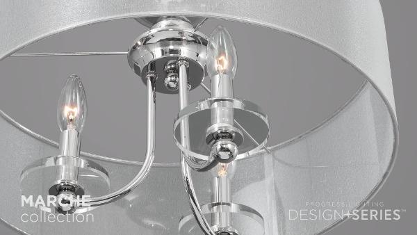 Marchページ Progress Lighting March Collection 3-Light Polished Nickel