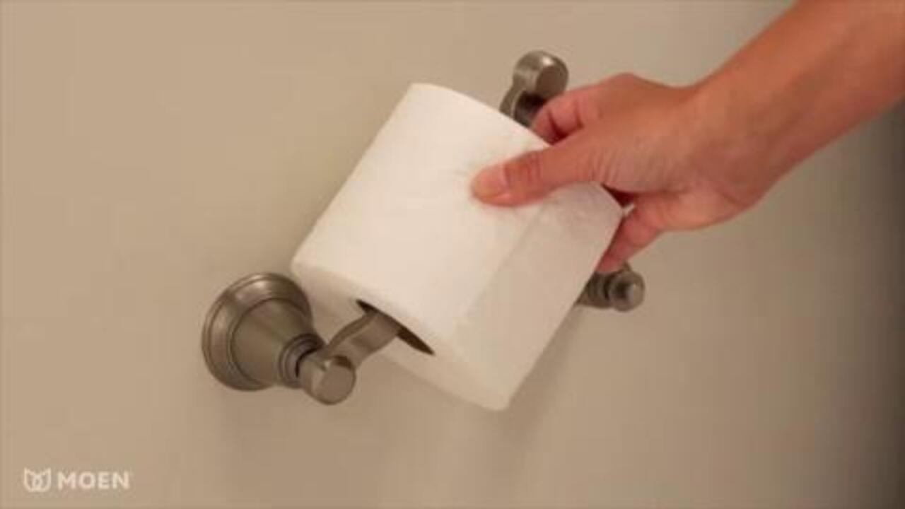 MOEN Hensley 3-Piece Bathroom Accessory/Hardware Set with Toilet Paper  Holder, Towel Ring