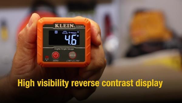 Klein Tools Digital Level and Angle Gauge with Plumbers Straps