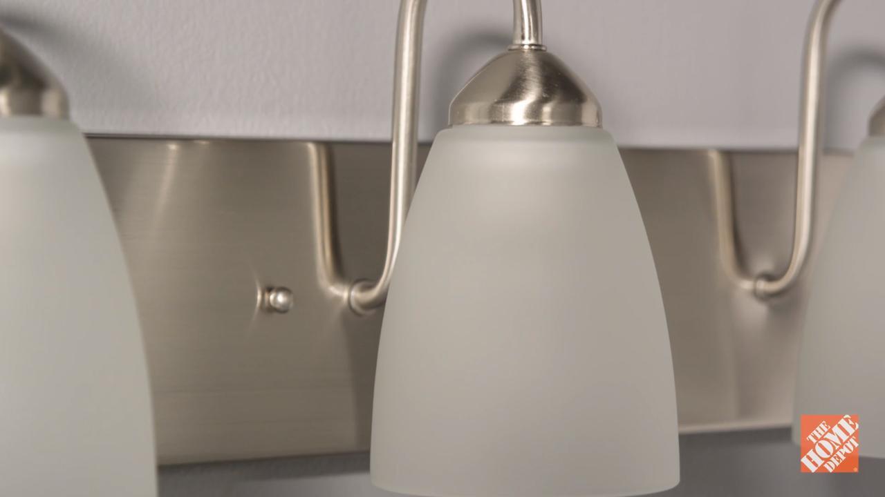 Progress Lighting Gather 48 in 6-Light Brushed Nickel Bathroom Vanity Light 