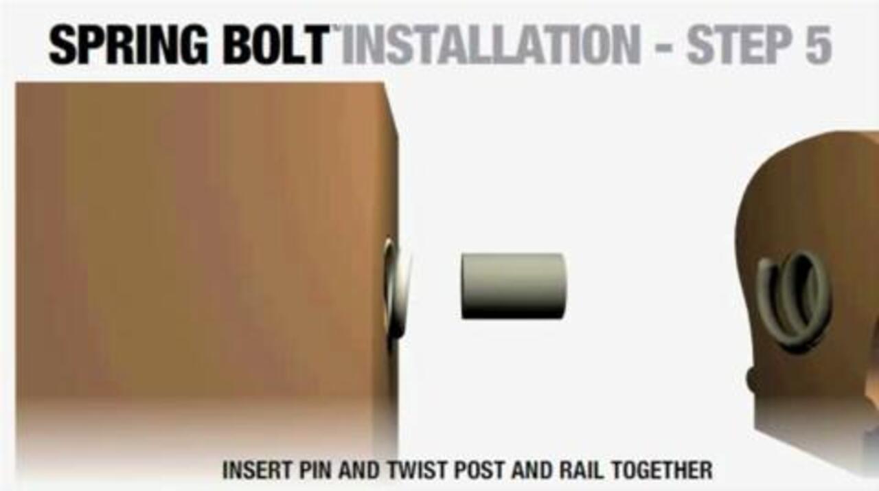 Surewood LNL Spring Bolt RAILS TO RAILS Kit contains 2 Bolts 