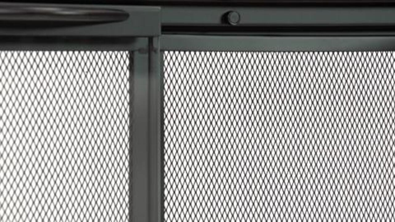 2Pack Net Curtain Fireplace Mesh Screen Curtain,Spark Guard Chain For  Hearth
