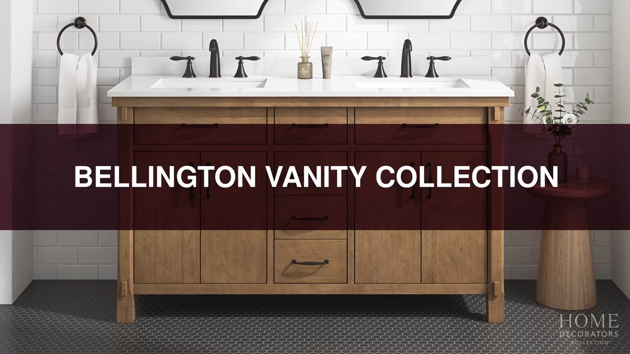 Home Decorators Collection Bellington 30 in. Single Sink Vanity in Almond Toffee with Engineered Stone Top, image size:1280x720