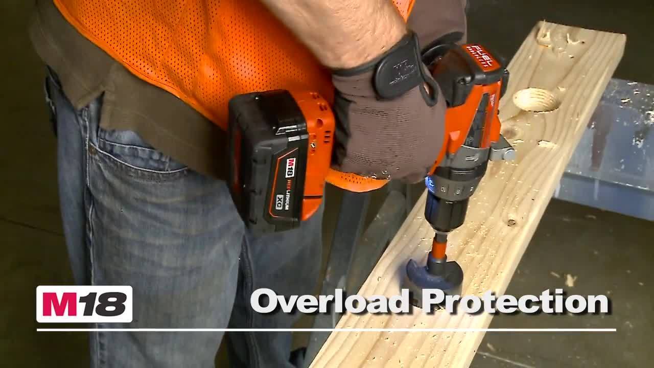Milwaukee - M18 FUEL 18-Volt Lithium-Ion Brushless 1/2 in. Hammer Drill/Driver Compact Battery Kit