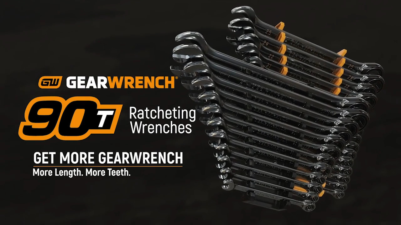 SAE-Inch Flex Head Combination Ratcheting Wrench Set NEW GearWrench 7 Pc 9700 