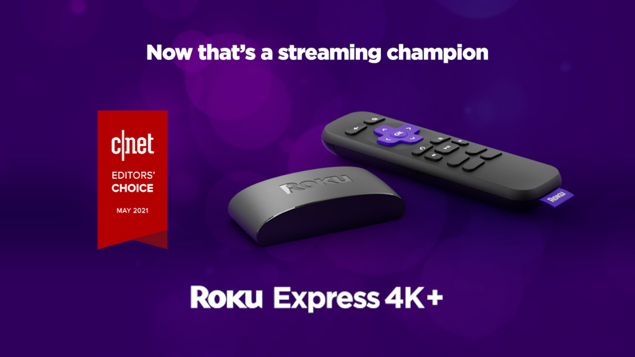 Roku Express 4K+ 2021 Streaming Media Player HD4K/HDR with Smooth Wire –
