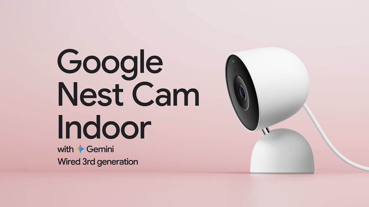 Google Nest Indoor Smart Security Camera (Wired, 3rd Gen) - Snow