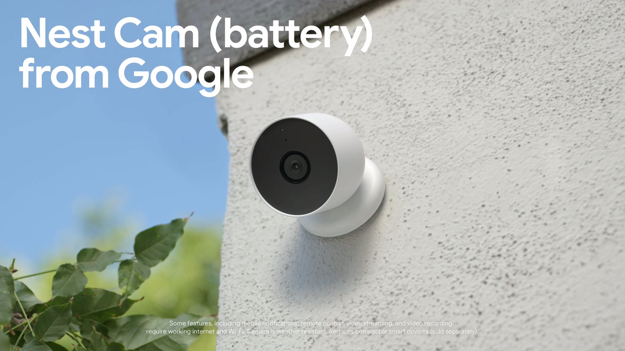Google Nest Indoor/Outdoor Wireless Smart Security Camera (Battery