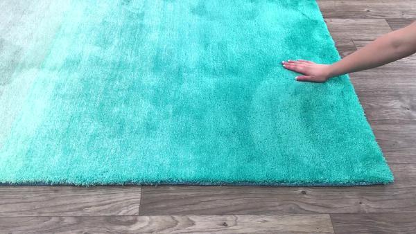 Luxe Ombre Turquoise 8 ft. x 8 ft. Square Rug