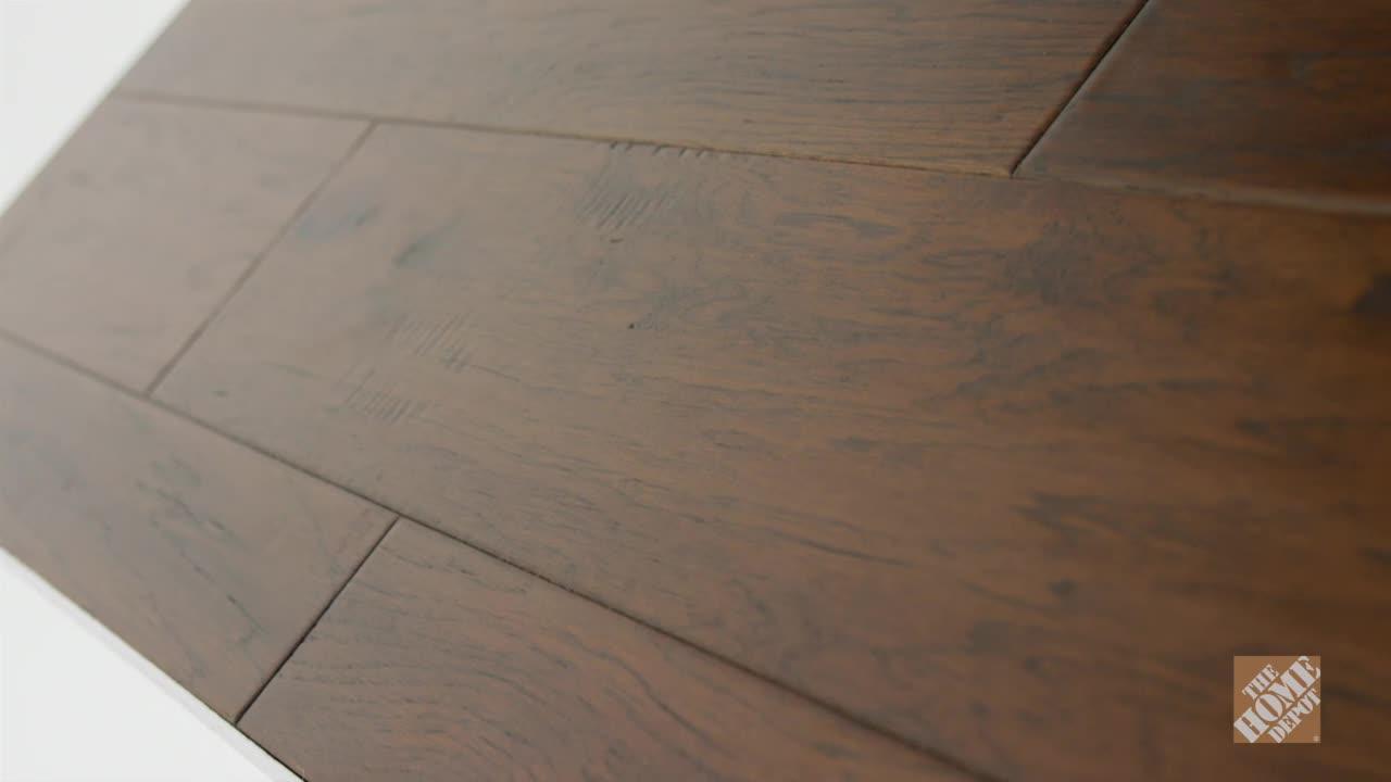 ReNature 3/8 in. Raleigh Strand Distressed Wide Plank Engineered Click  Bamboo Flooring 5.13 in. Wide