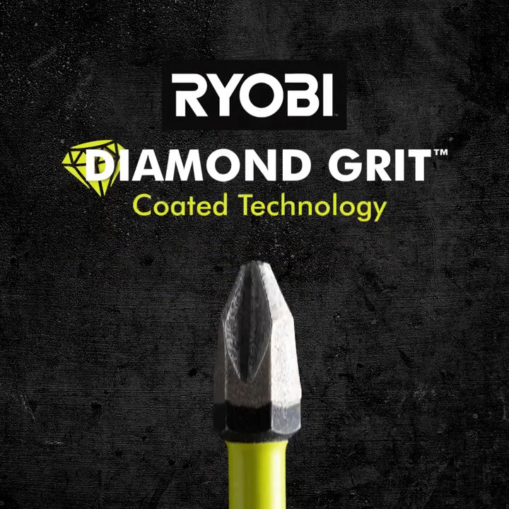 RYOBI - 3-1/2 in. Diamond Grit Impact Drive Bits (3-Piece)