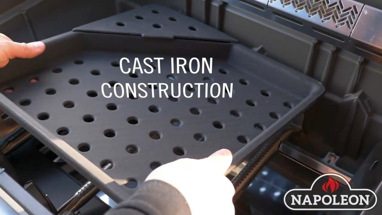 NAPOLEON Cast Iron Charcoal and BBQ Smoker Tray 67732 - The Home Depot