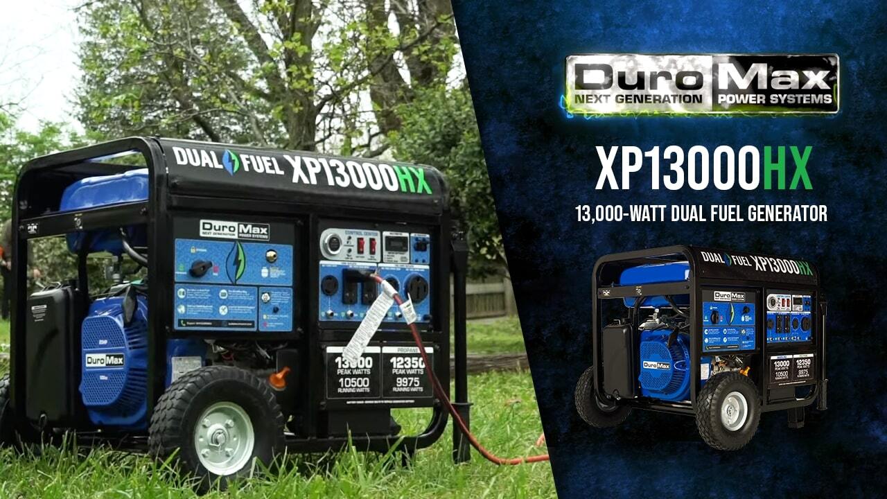 DuroMax XP13000DX 13,000 Watt Dual Fuel Gas Propane Portable Generator –  Generator Factory Outlet